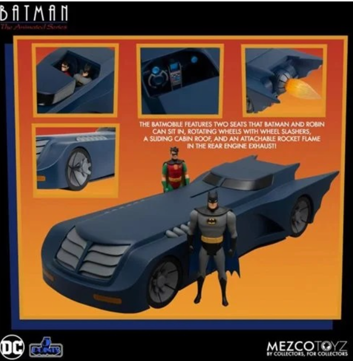 Batman: The Animated Series Batmobile 5 Points Vehicle MEZCO