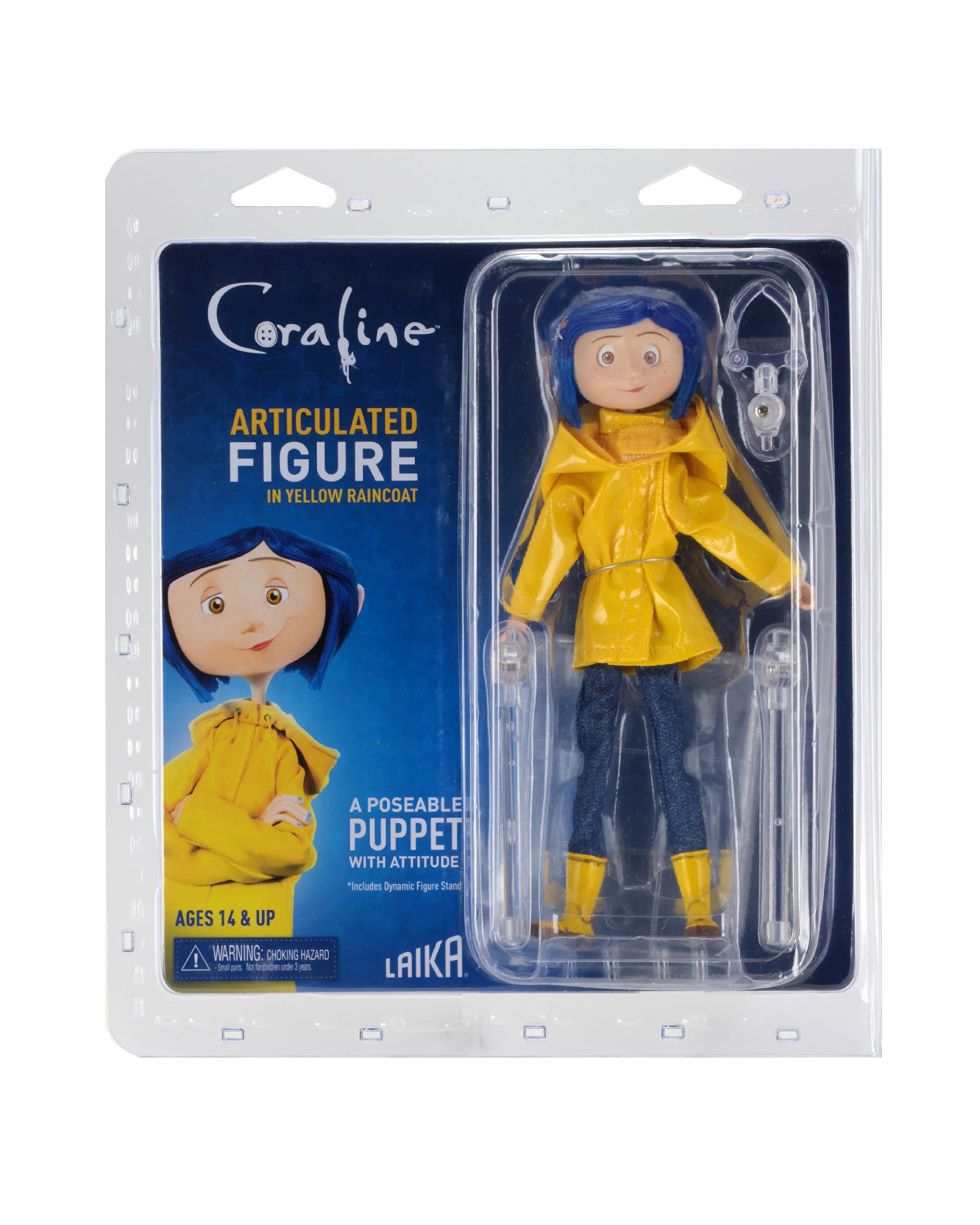 NECA Coraline Raincoat Doll Movie Replica 7"