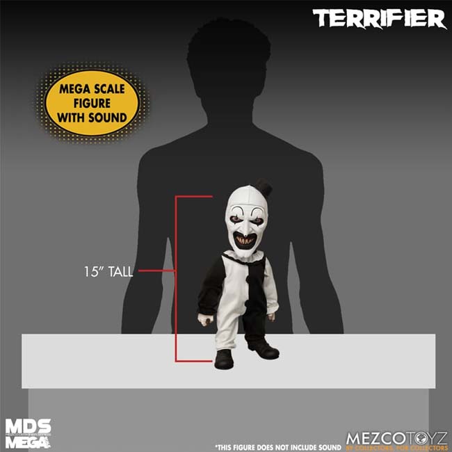 Mezco MDS Terrifier Clown Talking 15 inch Mega Scale Doll