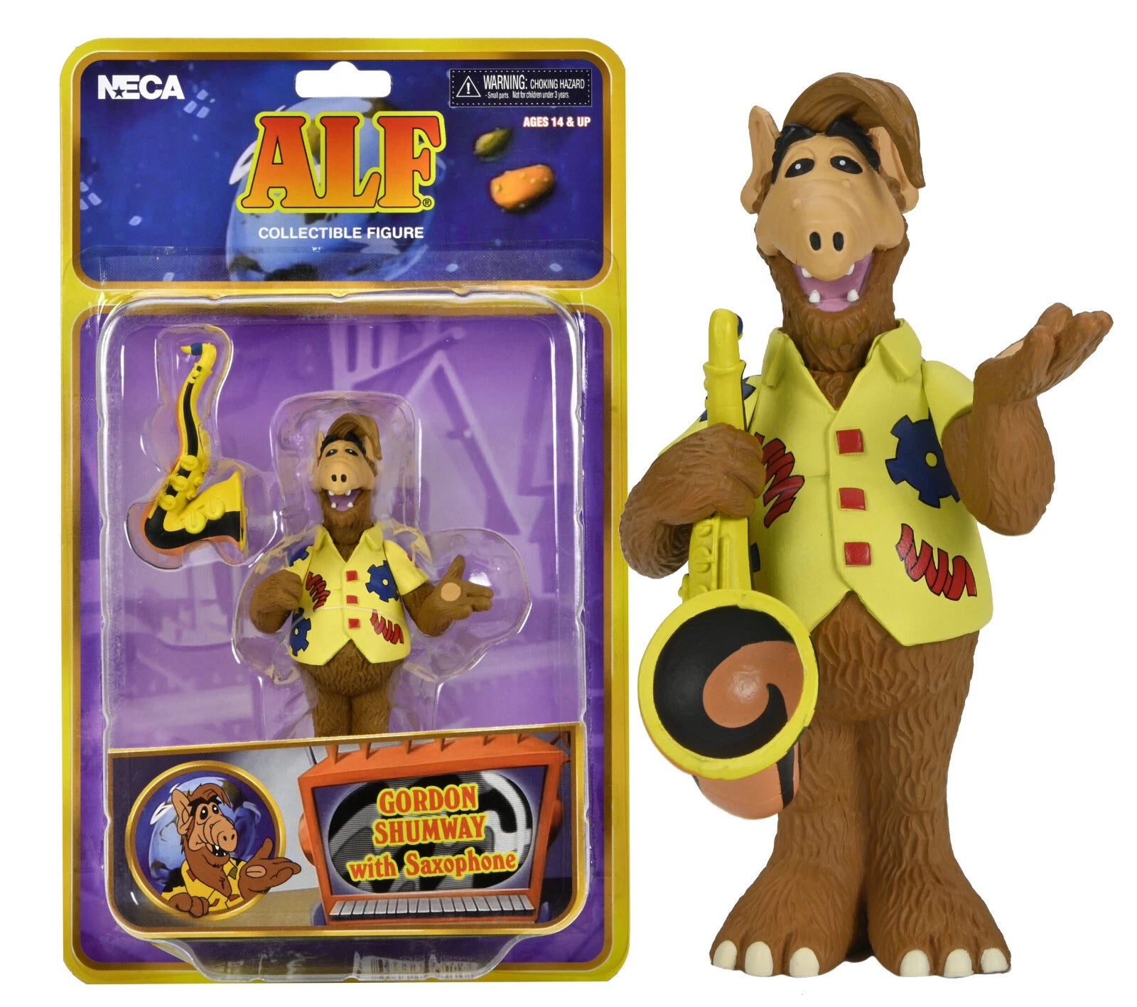 Alf (Alien Life Form) With Saxophone Toony Classics 6 Inch Scale Action Figure