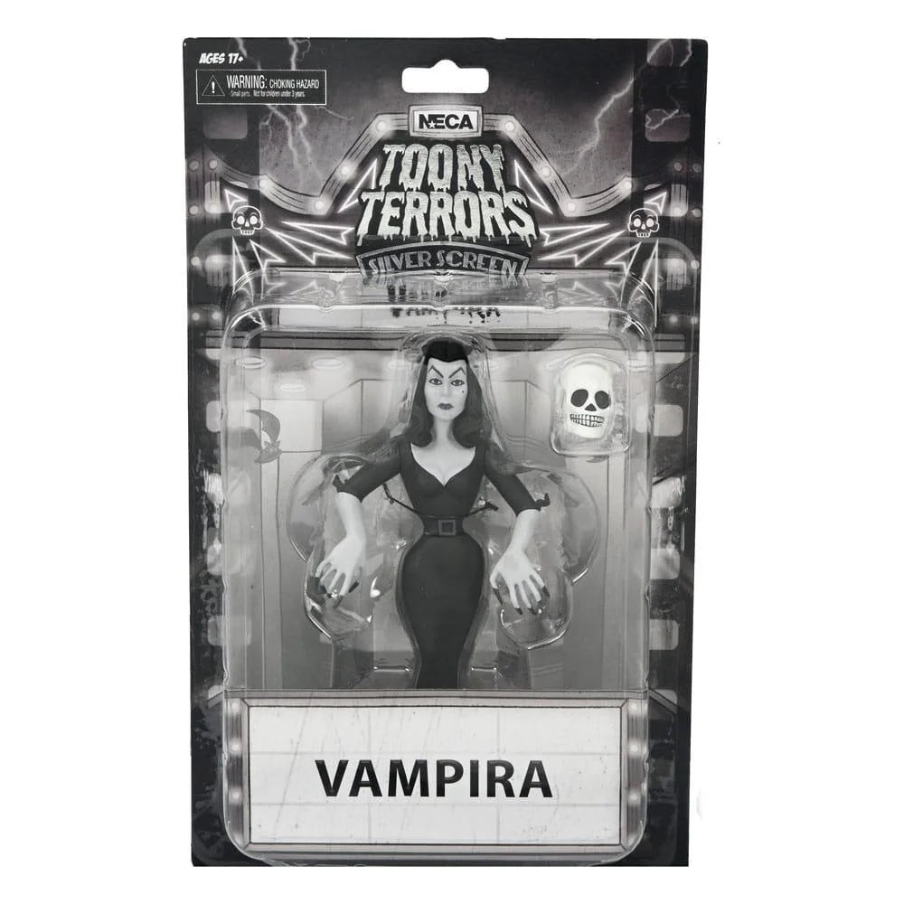 Vampira Silver Screen Edition Toony Terrors 6 Inch Scale Action Figure